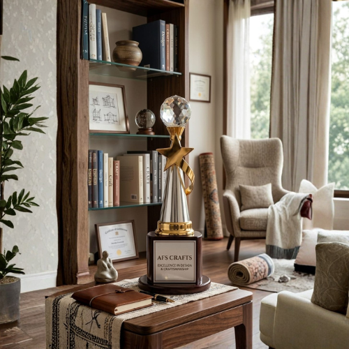The Celestial Star & Faceted Crystal Trophy