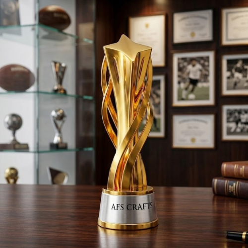 Premium Metal Award with Twisted Design